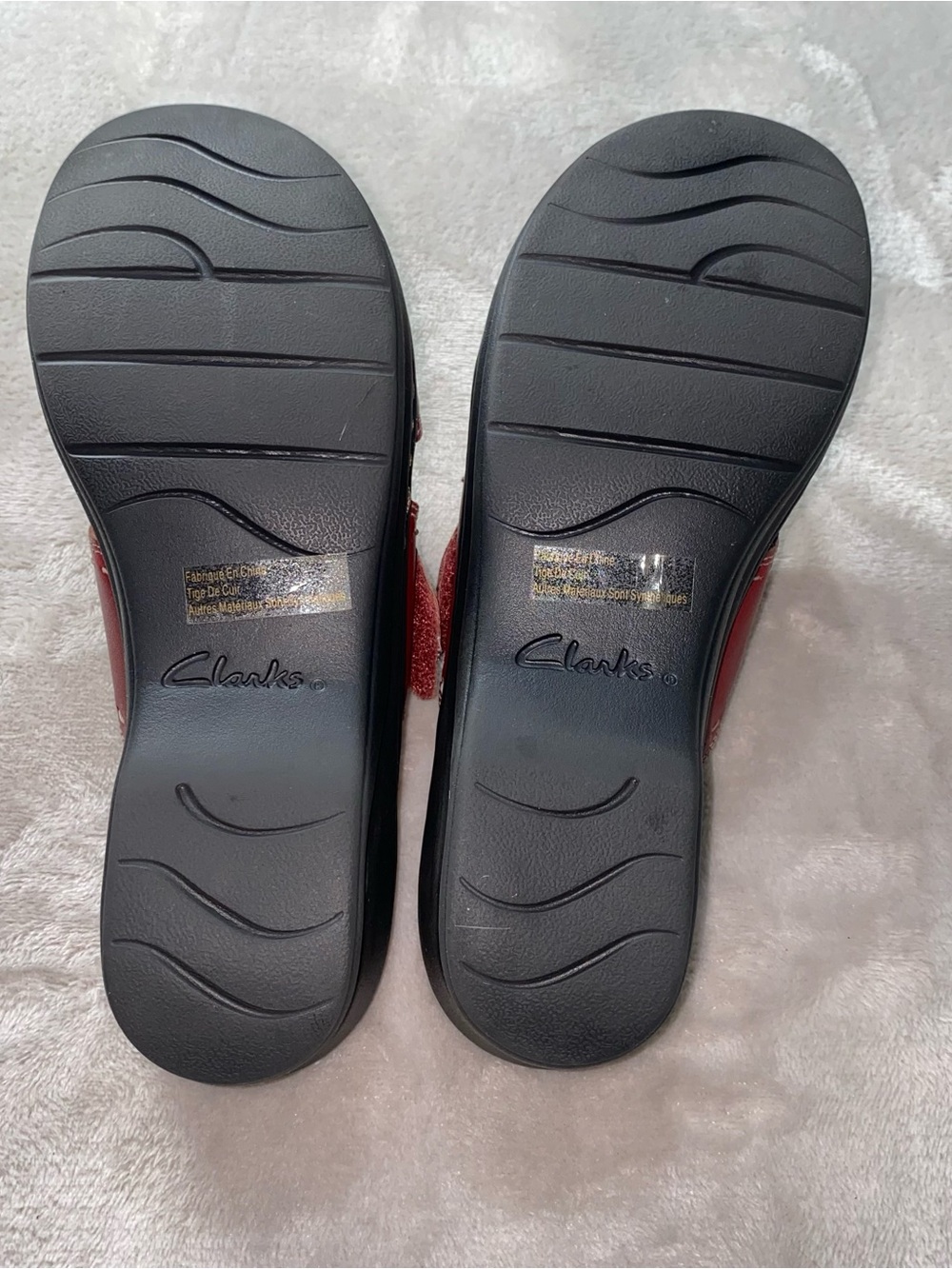 Clarks Lexi Daisy Red leather Sandal Size 7.5 - Picture 7 of 9